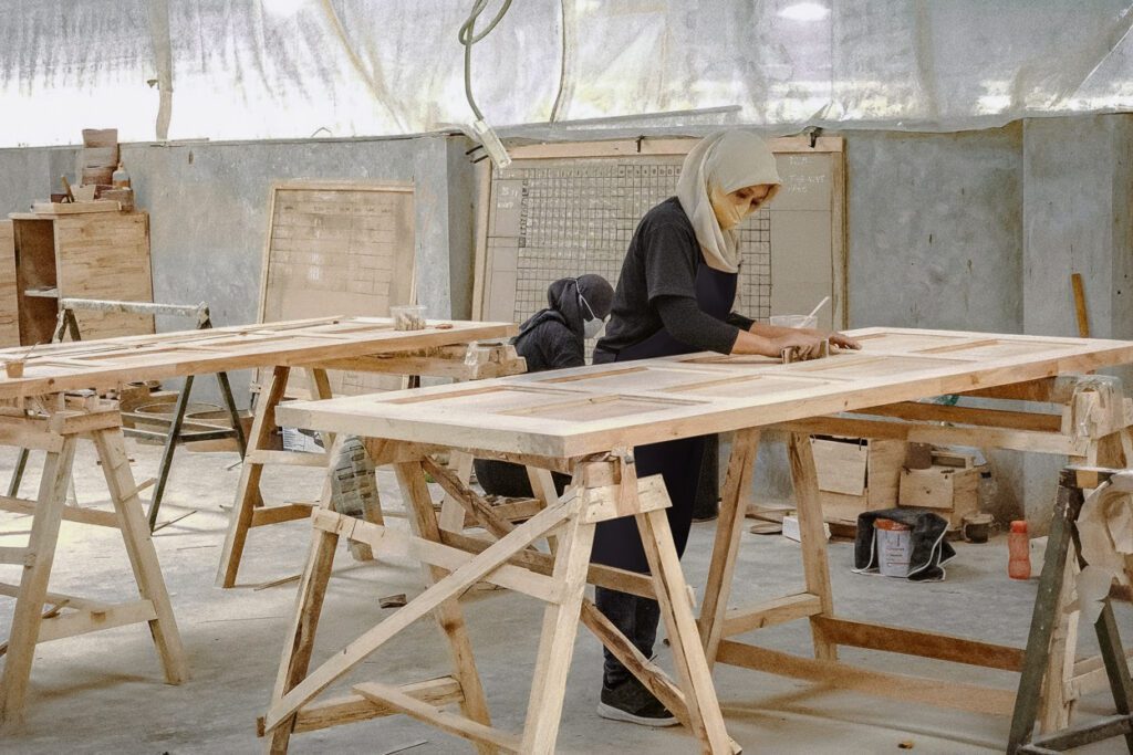 Quality inspection of wood grain pattern on premium door panel